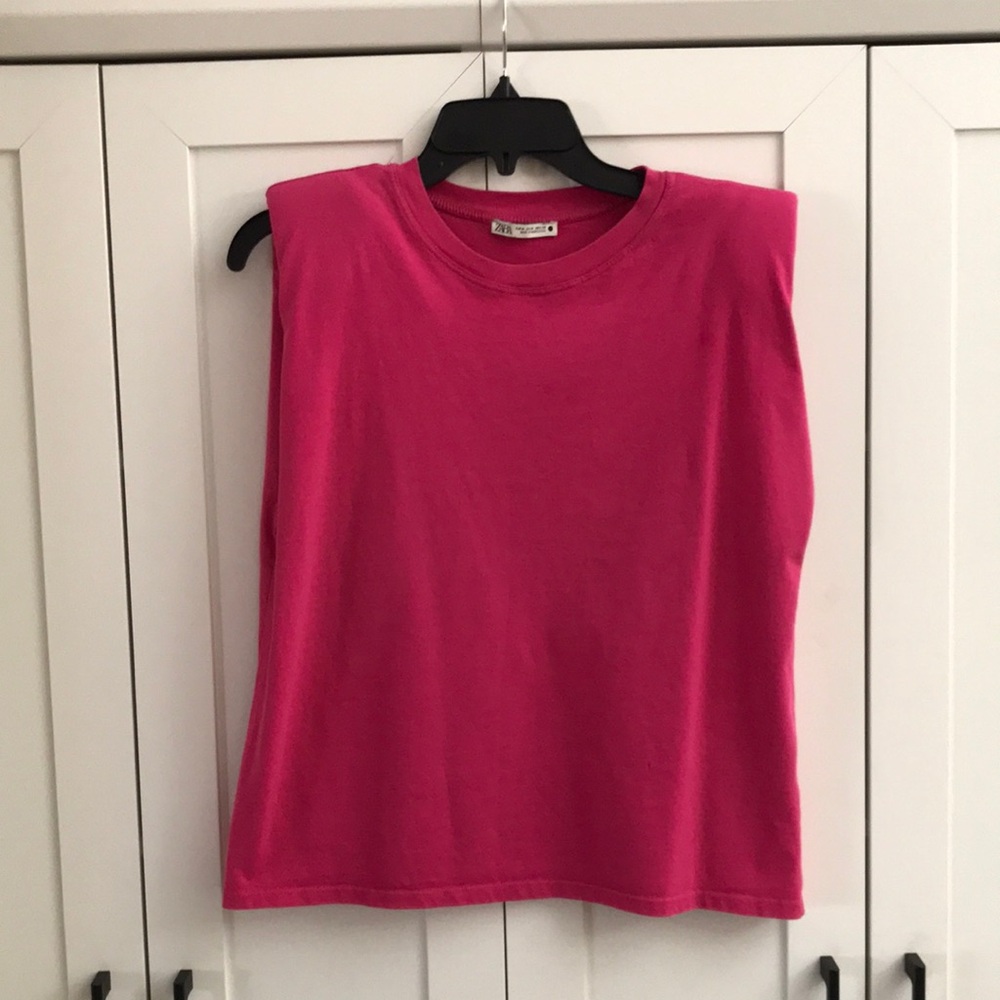 Sleeveless Hot Pink Women's Top